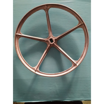 POLEA LAVADORA ZANUSSI, ELECTROLUX, AEG, RECAMBIO ORIGINAL, PLANA, DIAMETRO 272MM, EJE 17X11 MM, 1240214005 - Imagen 2