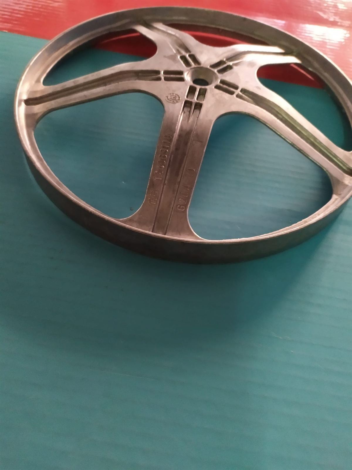 POLEA LAVADORA ZANUSSI, ELECTROLUX, AEG, RECAMBIO ORIGINAL, PLANA, DIAMETRO 272MM, EJE 25X13X11 MM,  1249691104,  50298249009 - Imagen 3