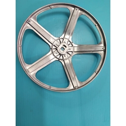 POLEA LAVADORA ZANUSSI, ELECTROLUX, AEG, RECAMBIO ORIGINAL, PLANA, DIAMETRO 273 MM, EJE 25X13X11 MM,  1108614106 - Imagen 2