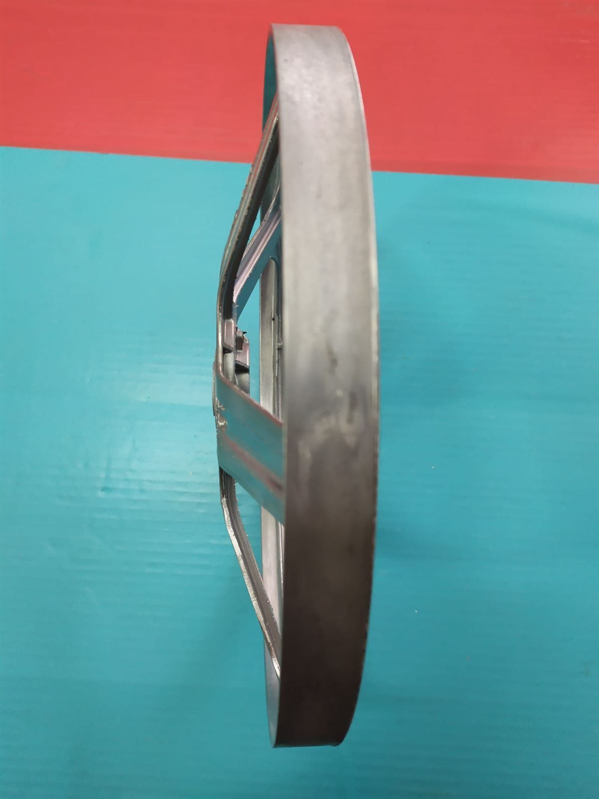POLEA LAVADORA ZANUSSI, ELECTROLUX, AEG, RECAMBIO ORIGINAL, PLANA, DIAMETRO 273 MM, EJE 25X13X11 MM,  1108614106 - Imagen 3