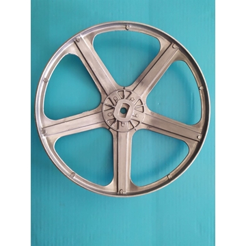 POLEA LAVADORA ZANUSSI, ELECTROLUX, AEG, RECAMBIO ORIGINAL, PLANA, DIAMETRO 274MM, EJE 25X13X11 MM, 1260513104 - Imagen 2