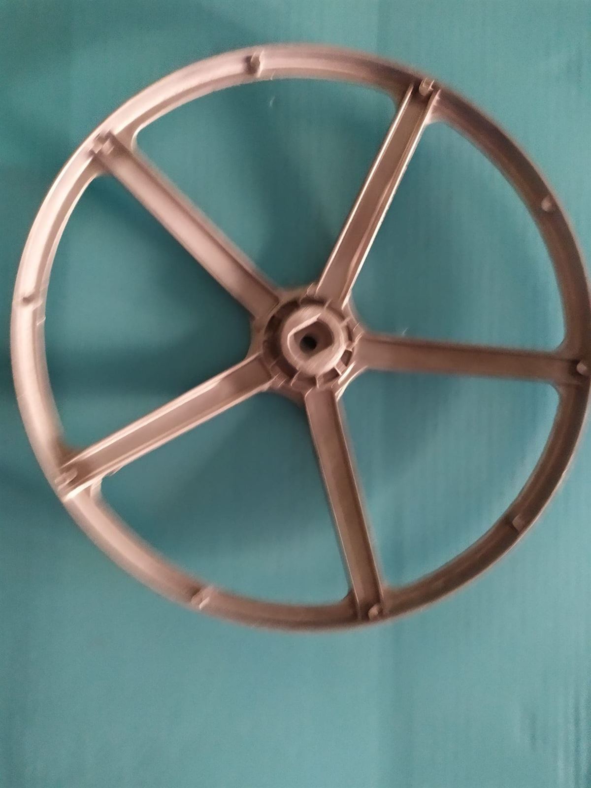 POLEA LAVADORA ZANUSSI, ELECTROLUX, AEG, RECAMBIO ORIGINAL, PLANA, DIAMETRO 296MM, EJE 23X16X9 MM, 4055250825 - Imagen 1