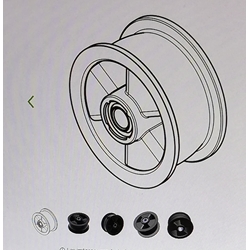 POLEA TENSORA SECADORA ZANUSSI, AEG, ELECTROLUX, RECAMBIO ORIGINAL,  8581250125037 - Imagen 1