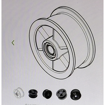 POLEA TENSORA SECADORA ZANUSSI, AEG, ELECTROLUX, RECAMBIO ORIGINAL,  8581250125037 - Imagen 1