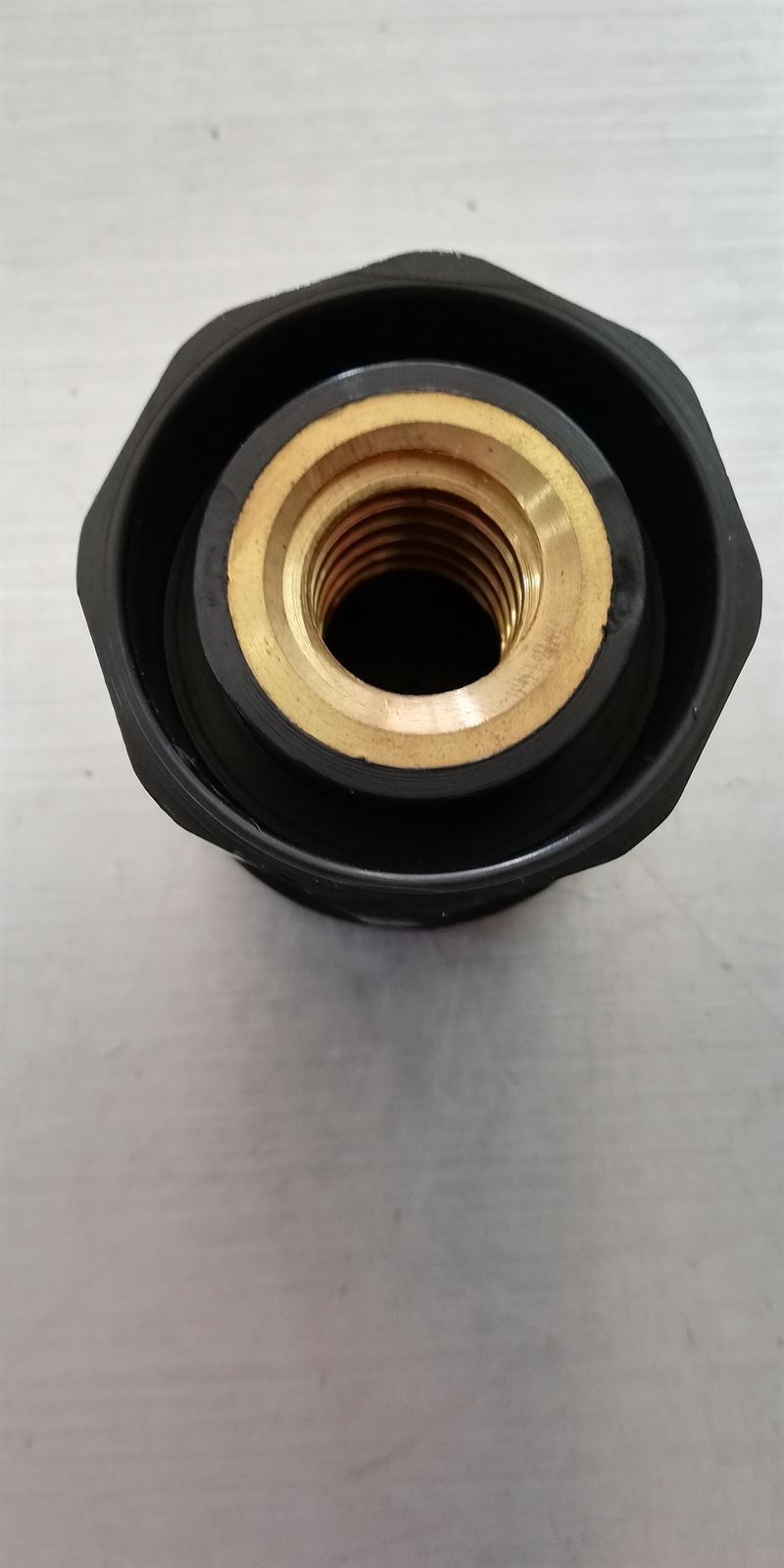 POMO CAFETERA INDUSTRIAL CAFE EXPRESO, MATERIAL PLASTICO NEGRO CON ROSCA LATON HEMBRA DIAMETRO14MM, PASO 2MM, DIAMETRO POMO 46MM, LARGO 42MM, F340 - Imagen 2
