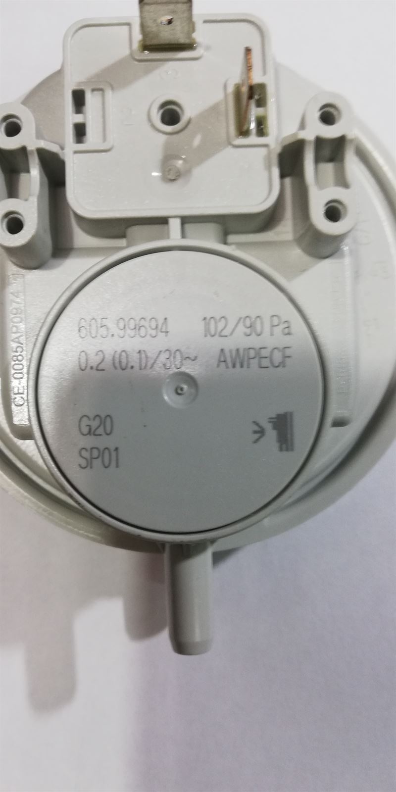 PRESOSTATO, PRESOSTATO CALDERA VAILLANT 050577, 105/90 PASCALES,  WM-VMW,PRO-PLUS TURBO, VMW275/3-7H,VMI282, VAI VMI28,  20018138, 283600005 - Imagen 2