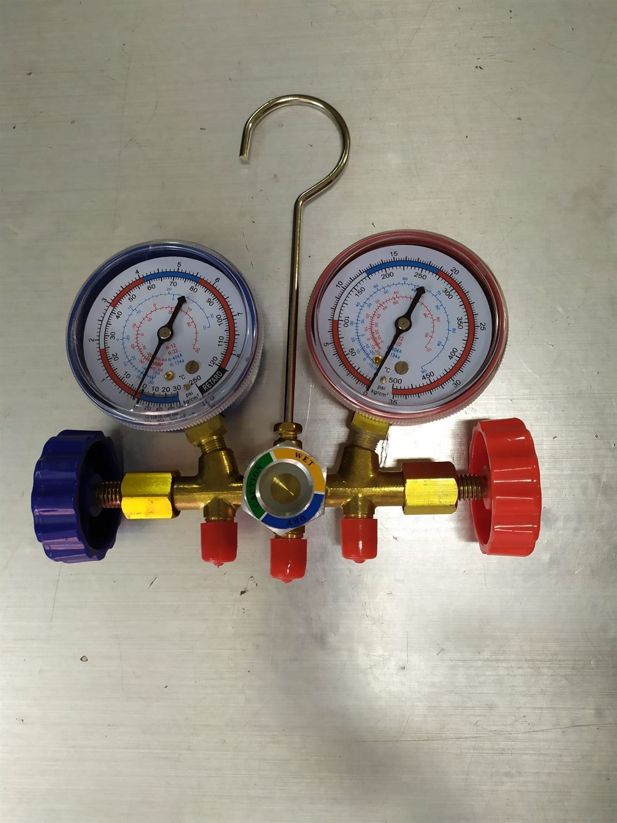 PUENTE MANOMETROS FRIO, R12, R22, R134A, R502, HE014 - Imagen 1