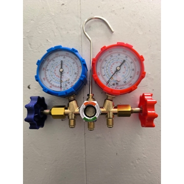 PUENTE MANOMETROS FRIO, R134A,R404A,R22,R410, ANALIZADOR, CON MIRILLA, MANOMETROS 65MM, 50501013 - Imagen 1