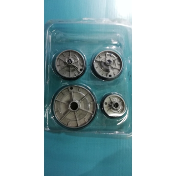 QUEMADOR COCINA BASE ALUMINIO, SABAF, ARCELIK, BOSCH, SIEMENS, BEKO, VESTEL, PROFILO, kit de 4 BASE QUEMADOR aluminio + 4 TAPAS NEGRAS ESMALTADAS, DIAMETRO EXTERIOR 90MM 65MM 45MM, DIAMETRO INTERIOR 17MM 11,5MM, 09UN08 - Imagen 1