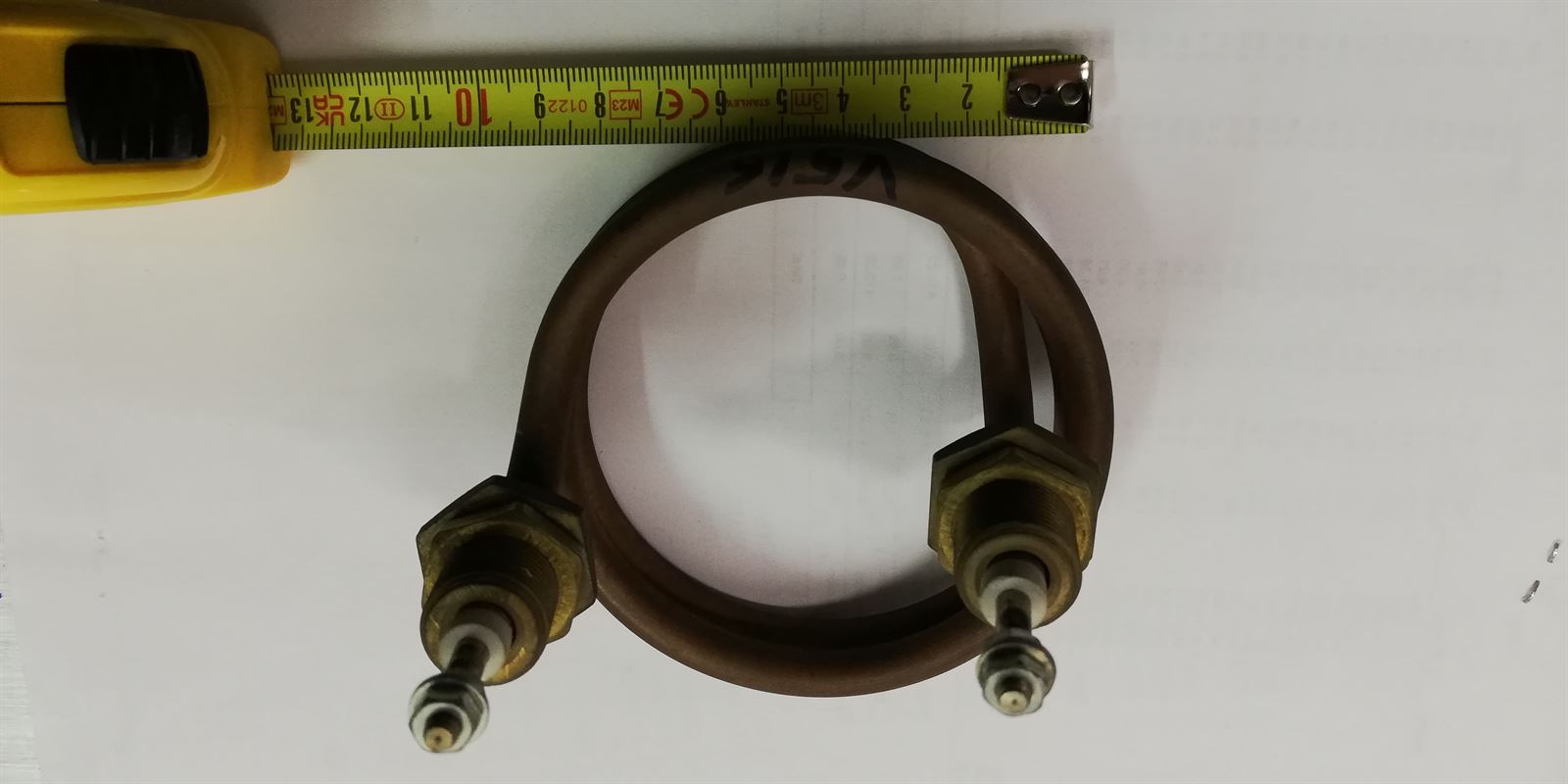 RESISTENCIA ESPIRAL SUMERGIDA 1000W, 220V, DIAMETRO 100 MM, DIAMETRO AGUJERO AMARRE17MM, DISTANCIA AMARRE 70MM,  A.V516 - Imagen 2
