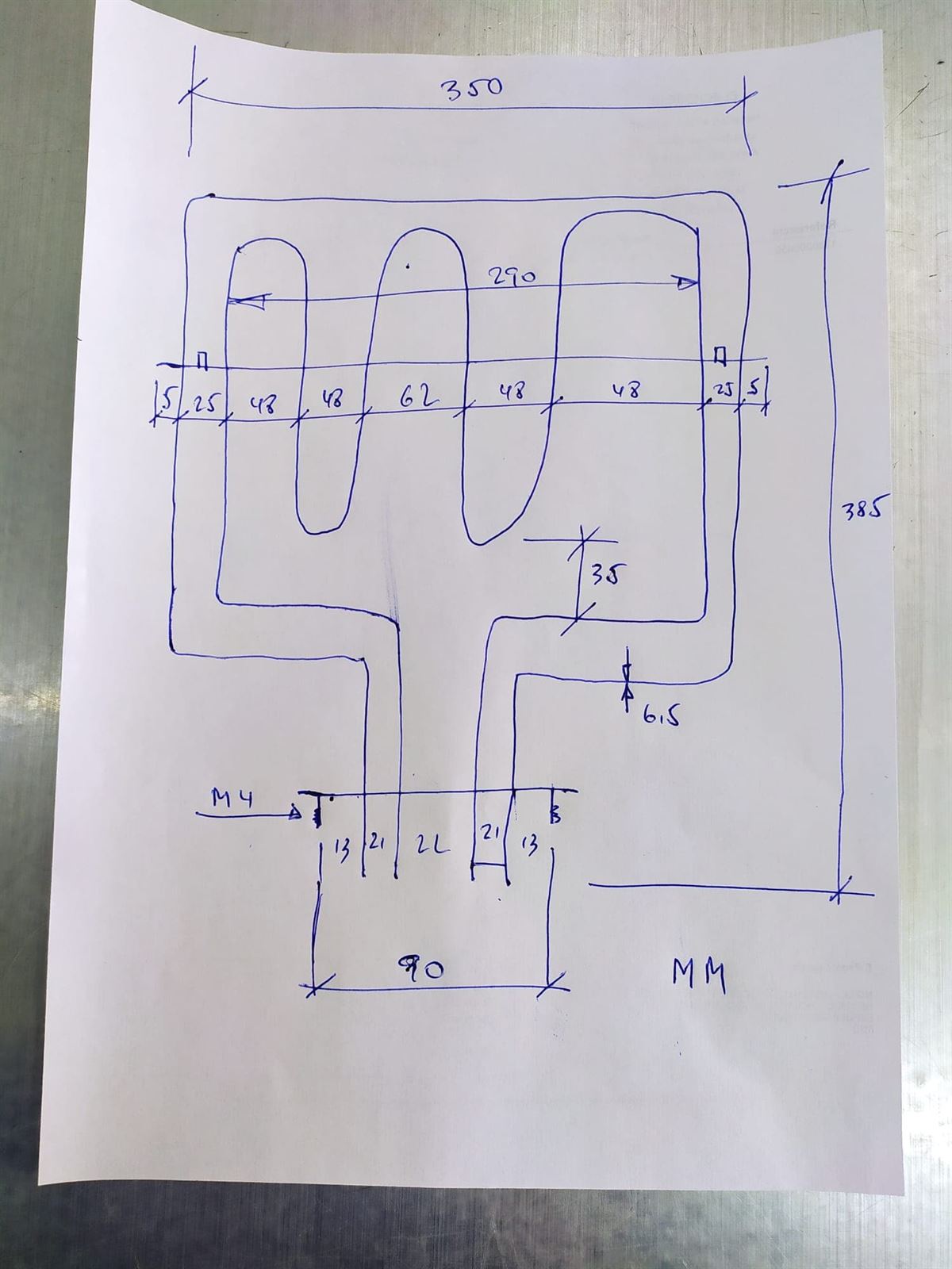 RESISTENCIA HORNO ZANUSSI, AEG, ELECTROLUX, GRILL, HB1000P - Imagen 3