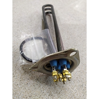 RESISTENCIA LAVAVAJILLAS INDUSTRIAL, 6000W, TRIFASICA 230/380 V, CON TUBO PARA SONDA 7 MM, ø 47,5mm espirales 3, LARGO 270/240 mm, DISTANCIA AGUJEROS 72 MM, JUNTA TORICA 67/57 MM, 011249 - Imagen 1