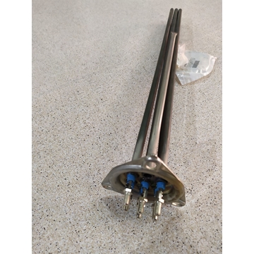 RESISTENCIA LAVAVAJILLAS INDUSTRIAL Comenda, Hoonved, Rosinox, 10000 W, TRIFASICA, CON TUBO PARA SONDA 7 MM, 10000W, 230/380 V, montaje ø 57,5mm espirales 3, LARGO 480mm, An 35mm, H 43mm , DISTANCIA TORNILLOS 72 MM, JUNTA TORICA 67/57 MM,  418624 - Imagen 2