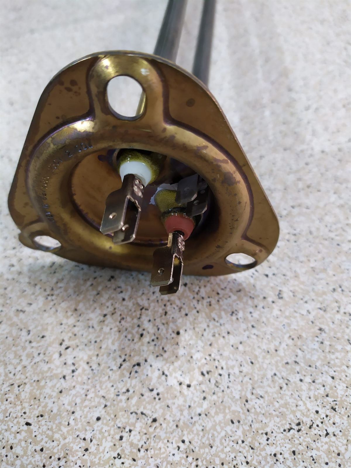 RESISTENCIA LAVAVAJILLAS INDUSTRIAL, ELECTROLUX, ZANUSSI, LS3, MONOFASICA 230V, 2800W, SIN TUBO PARA SONDA, montaje ø 47,5mm, espirales 1, LARGO 375mm, An 8,5mm, H 40mm, tubo ø 8,5mm, DISTANCIA AGUJEROS 63 MM, TORICA 57/47 MM,  A.LZ458 - Imagen 1