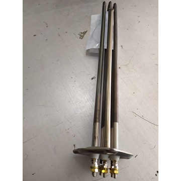 RESISTENCIA LAVAVAJILLAS INDUSTRIAL ZANUSSI, 6000W, TRIFASICA, CON TUBO PARA SONDA, montaje ø 57,5mm espirales 3 L 343mm An 37mm H 50mm, DISTANCIA AGUJEROS 72 MM, 415021 - Imagen 1