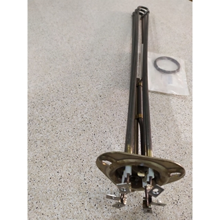 RESISTENCIA LAVAVAJILLAS INDUSTRIAL ZANUSSI, ELECTROLUX, 10750 W, TRIFASICA 230/380 V, CON TUBO PARA SONDA 7 MM, ø 47,5mm, espirales 3, LARGO 542mm, An 35mm, H 26mm, DISTANCIA TORNILLOS 64 MM, JUNTA TORICA 57/47 MM, 418017 - Imagen 2