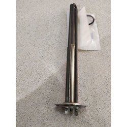 RESISTENCIA LAVAVAJILLAS INDUSTRIAL ZANUSSI, Electrolux, 6000W, TRIFASICA 230/380 V, CON TUBO PARA SONDA 7 MM, ø 47,5mm espirales 3, LARGO 400/375mm, An 32mm, H 36mm , DISTANCIA AGUJEROS 63 MM, JUNTA TORICA 57/47 MM, 415068 - Imagen 2