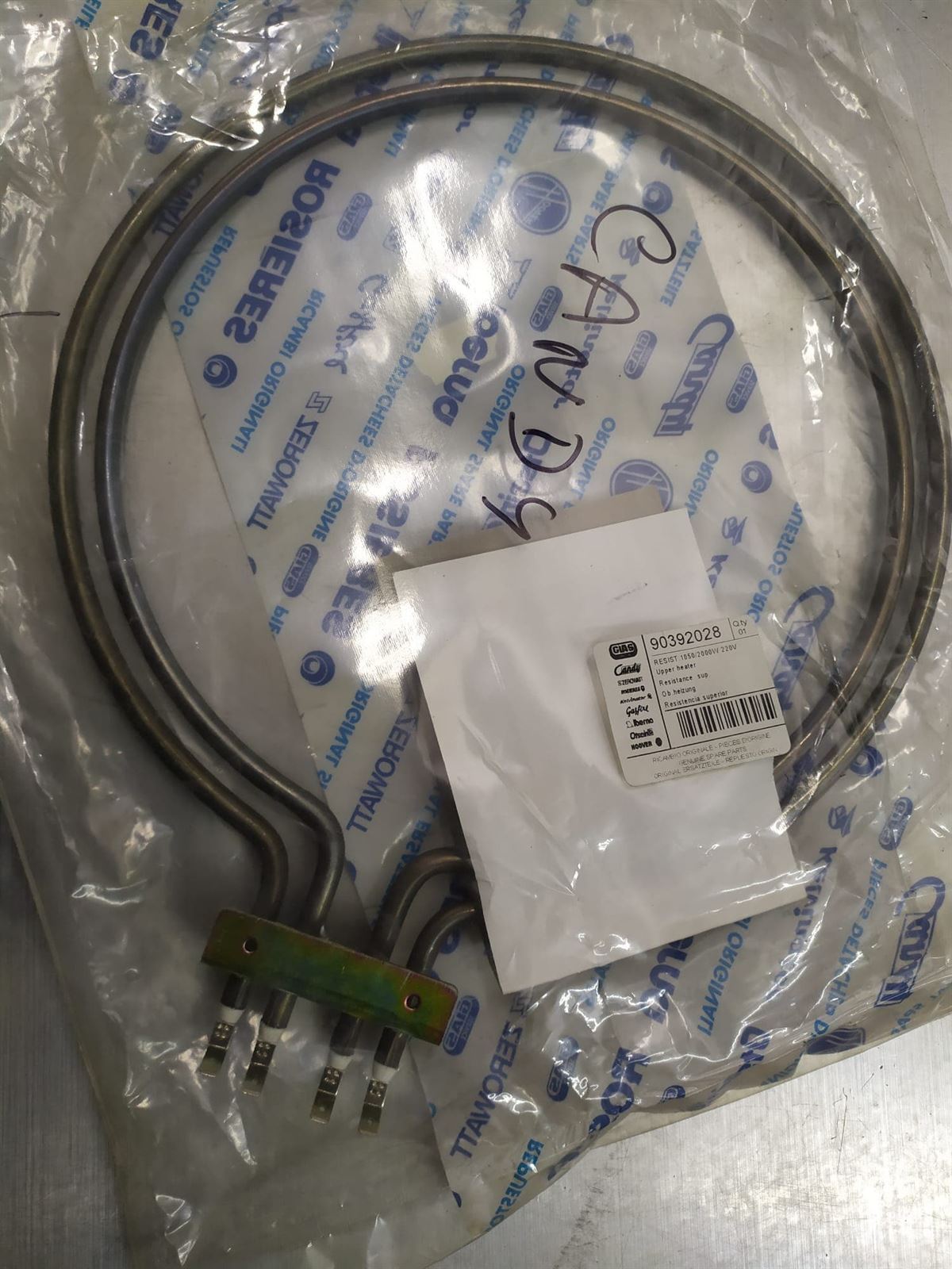 RESISTENCIA SECADORA CANDY, OTSEIN, DIAMETRO 325 MM, 2000W, 220V,     90392028 - Imagen 1