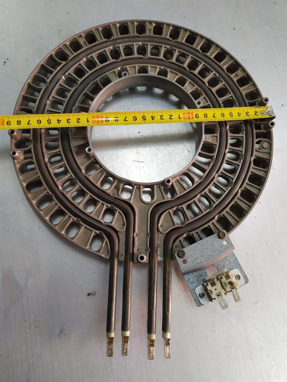 RESISTENCIA SECADORA OTSEIN, CANDY, LLEVA TIEMPO EN ALMACEN LIGERAMENTE PASIVADA, DIAMETRO 295 MM, CON TERMOSTATO, 1050W/950W, 220V,  65CY004 - Imagen 1
