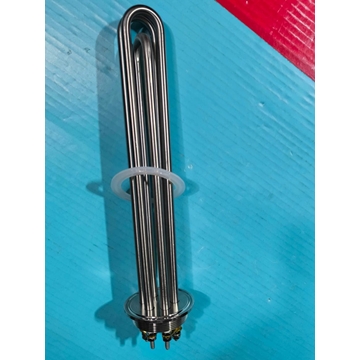 RESISTENCIA SUMERGIDA TRIFASICA, ACERO INOX, DIAMETRO 64/50/37 MM, JUNTA PLANA 64/47MM, 220/380 V, 6000 W, LARGO 300/360 MM, SIN TUBO SONDA PARA TERMOSTATO, NECESITA BRIDA DE APRIETE / SUJECCION, A8891499 - Imagen 1