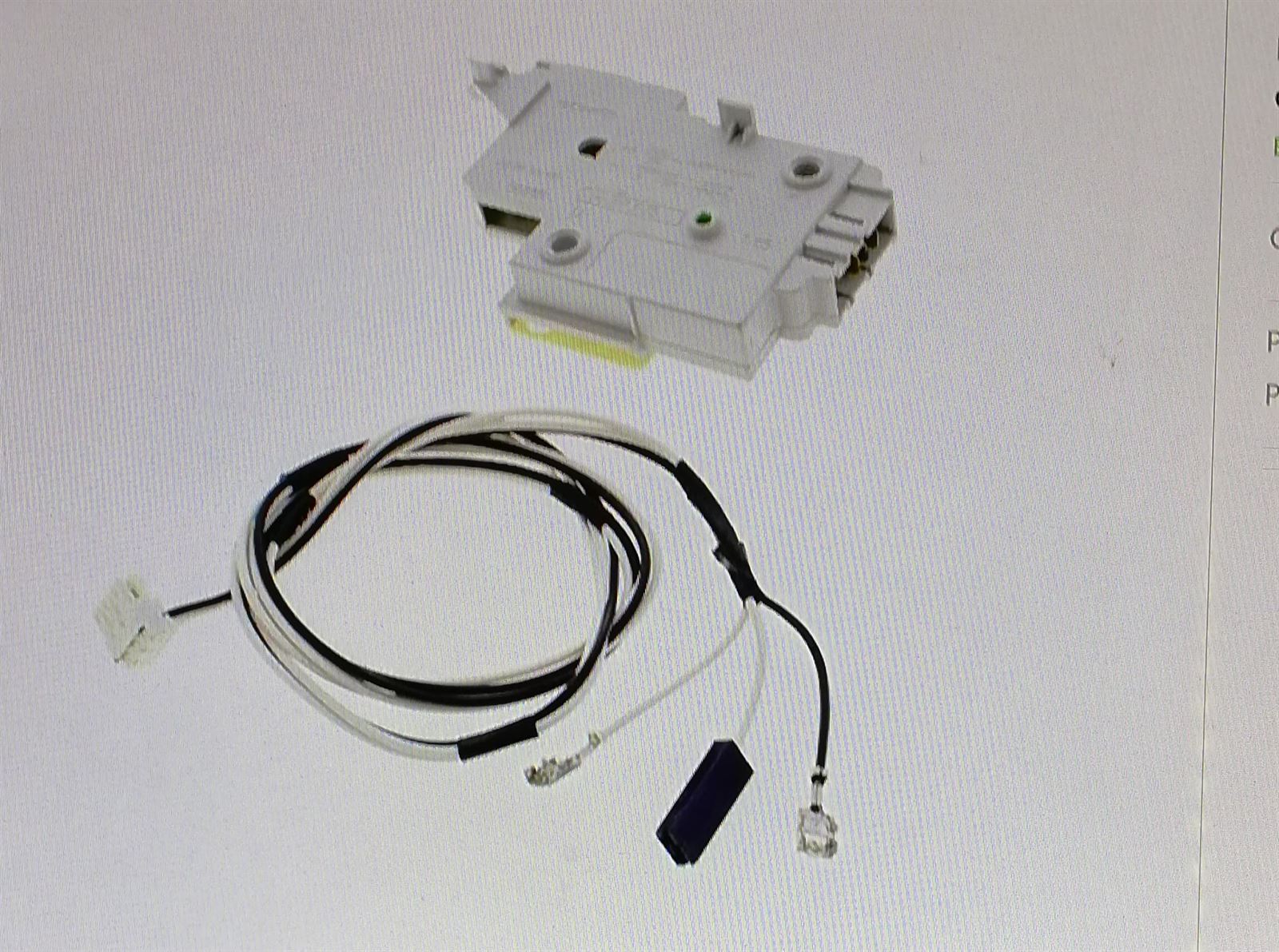 RETARDADOR LAVADORA WHIRLPOOL, INDESIT, BLOCAPUERTA CON CABLES, RECAMBIO ORIGINAL,  481010474505 - Imagen 1