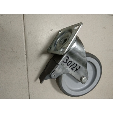 Rueda carro con freno, gris, 120x30 mm, plataforma 90x70, alto 160 mm, kit 2 unidades,   30127 - Imagen 1