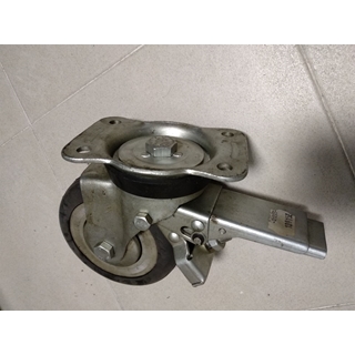 Rueda carro con freno rueda 120x40, plataforma 130x90, alto 160 carga 300Kg 31235 - Imagen 1