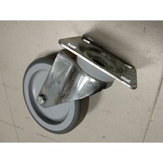 Rueda carro goma gris,  120x30 mm, plataforma 90x70 mm, alto 160 mm, kit 4 unidades,   30126 - Imagen 1