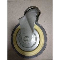Rueda carro goma negra, eje 12mm, 150x35x187mm, carga 150Kg, kit 4 ruedas,   36717 - Imagen 1