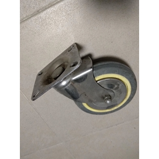 Rueda carro plataforma, goma gris, 125x25x154 mm, carga 90Kg,  kit 4 unidades,  00831 - Imagen 1