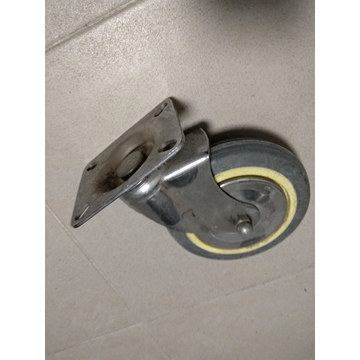 Rueda carro plataforma, goma gris, 125x25x154 mm, carga 90Kg,  kit 4 unidades,  00831 - Imagen 1