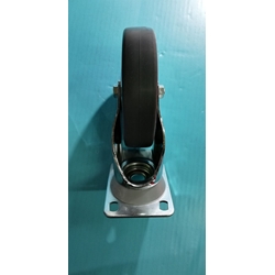 RUEDA CARRO ZANUSSI SIN FRENO DIAMETRO 125X30 MM, placa de anclaje 95x70 mm, distancia entre ejes agujeros 70/50 mm, 0S0122 - Imagen 1