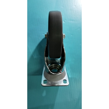 RUEDA CARRO ZANUSSI SIN FRENO DIAMETRO 125X30 MM, placa de anclaje 95x70 mm, distancia entre ejes agujeros 70/50 mm, 0S0122 - Imagen 1