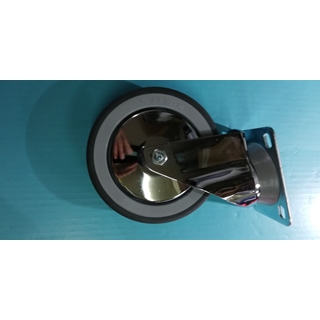 RUEDA CARRO ZANUSSI SIN FRENO DIAMETRO 125X30 MM, placa de anclaje 95x70 mm, distancia entre ejes agujeros 70/50 mm, 0S0122 - Imagen 2