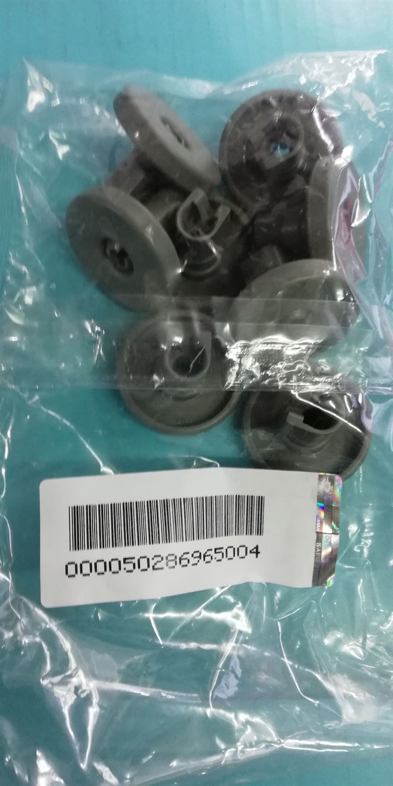 RUEDA CESTO LAVAVAJILLAS ZANUSSI, CESTA INFERIOR, ZDF302, KIT DE 8 UNIDADES, RECAMBIO ORIGINAL,   50286965004 - Imagen 1