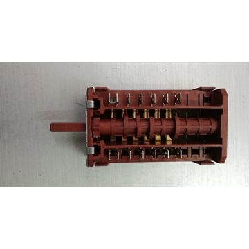 SELECTOR CONMUTADOR GIRATORIO HORNO VESTEL,  400V, Máxima corriente de conmutación: 16A, tipo de tension: AC, conector: AMP Faston 6,3mm, fijación: Tornillo de montaje, diámetro eje: 6mm, longitud eje: 23mm, 32038579 - Imagen 2