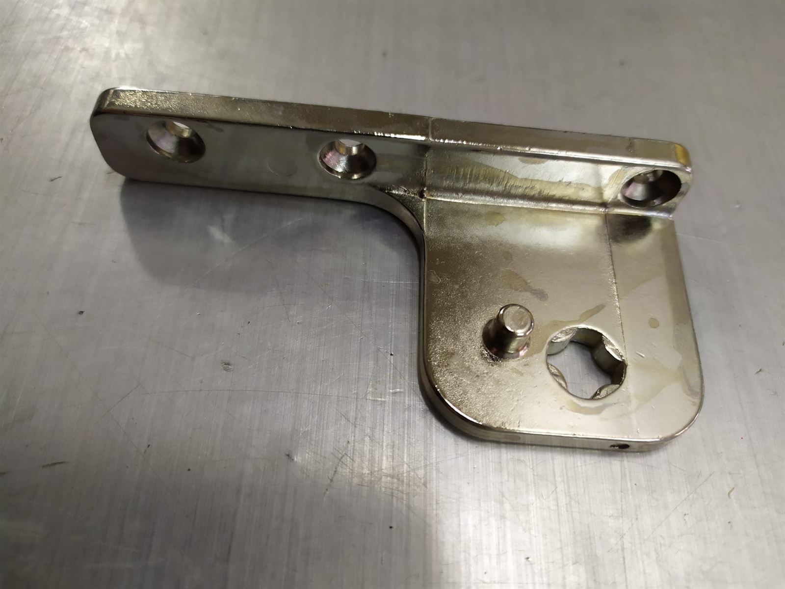 SOPORTE BISAGRA PIVOT NIQUELADO FIJACION, montaje abajo izquierda estrella,  A.VF32 - Imagen 1