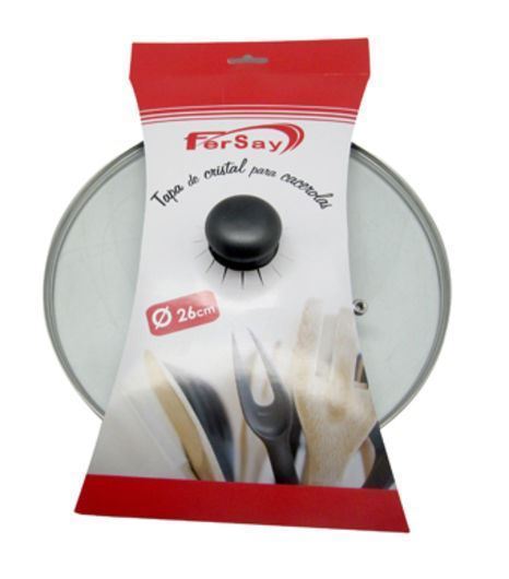 TAPA CRISTAL OLLA CACEROLA, DIÁMETRO 26CM,  44UN0626 - Imagen 1