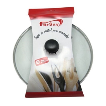 TAPA CRISTAL OLLA CACEROLA, DIÁMETRO 28CM, 44UN0628 - Imagen 1