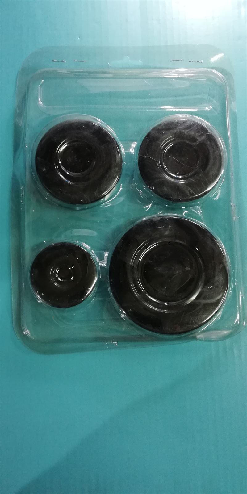 TAPAS QUEMADOR COCINA BASE ALUMINIO, SABAF, ARCELIK, BOSCH, SIEMENS, BEKO, VESTEL, PROFILO, kit de 4 TAPAS NEGRAS ESMALTADAS DE QUEMADOR aluminio, DIAMETRO EXTERIOR 100MM 75MM 55MM,  09UN08 - Imagen 1
