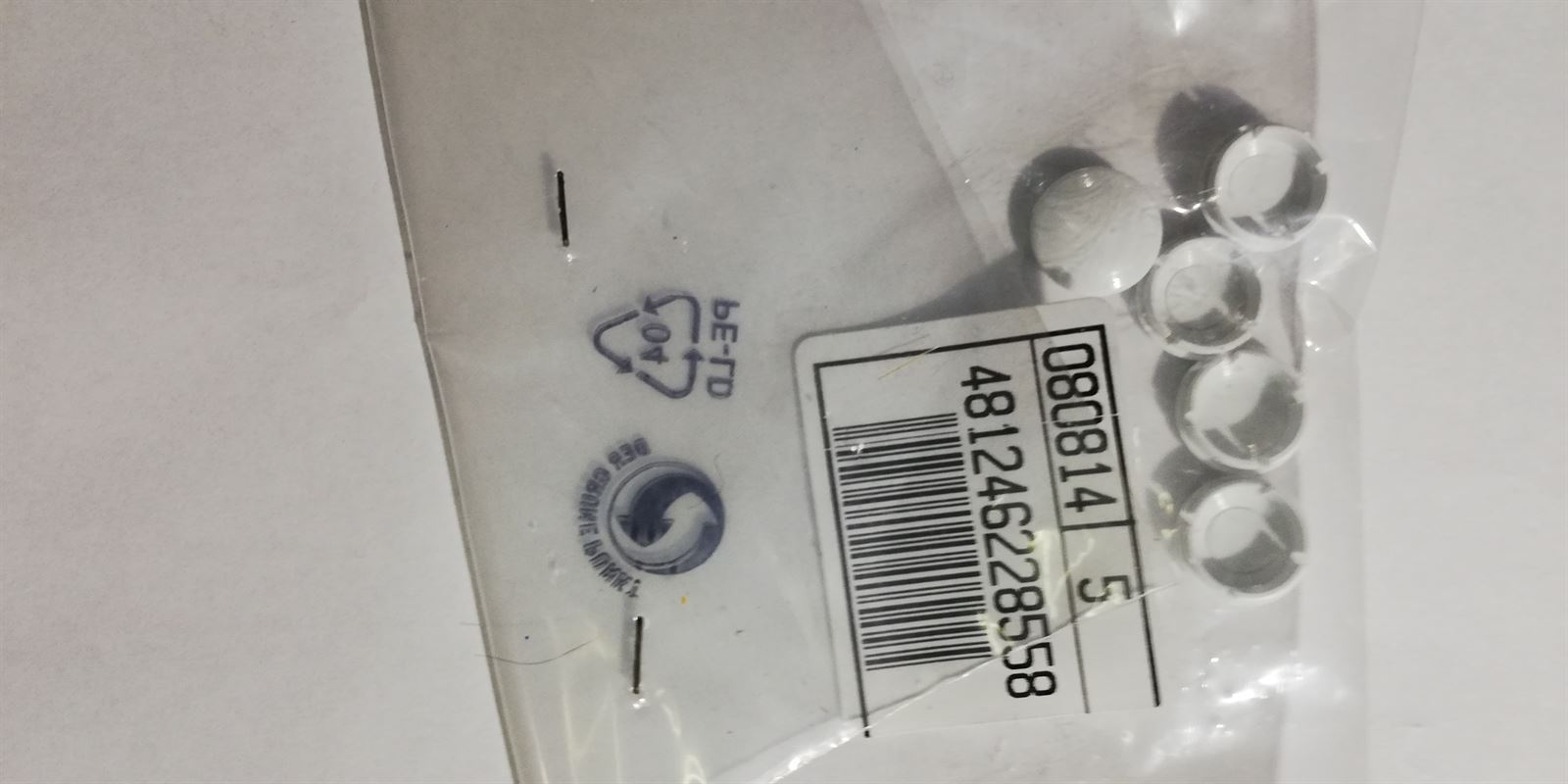 TAPON BLANCO CUBRE TORNILLO FRIGORIFICO, BOLSA 5 UNIDADES,  481246228558 - Imagen 1