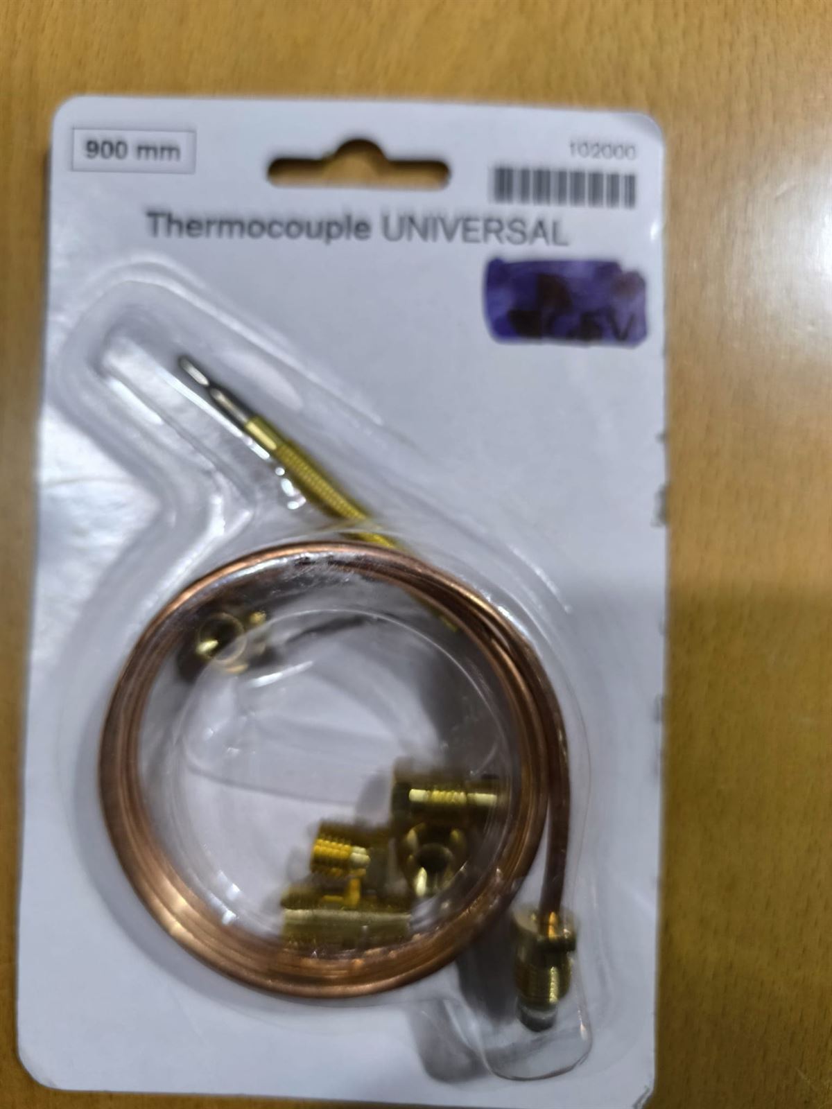 TERMOPAR UNIVERSAL CALENTADOR, COCINA, LARGO 900MM, M8/M9/M10,  44TC0008 - Imagen 1