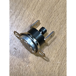 TERMOSTATO CALDERA CALENTADOR RADIADOR, TIPO KLIXON, 110 ºC, NORMAL CERRADO, CON REARME MANUAL, DIAMETRO 16MM, DISTANCIA TORNILLOS SUJECCION 25MM, A390717 - Imagen 1