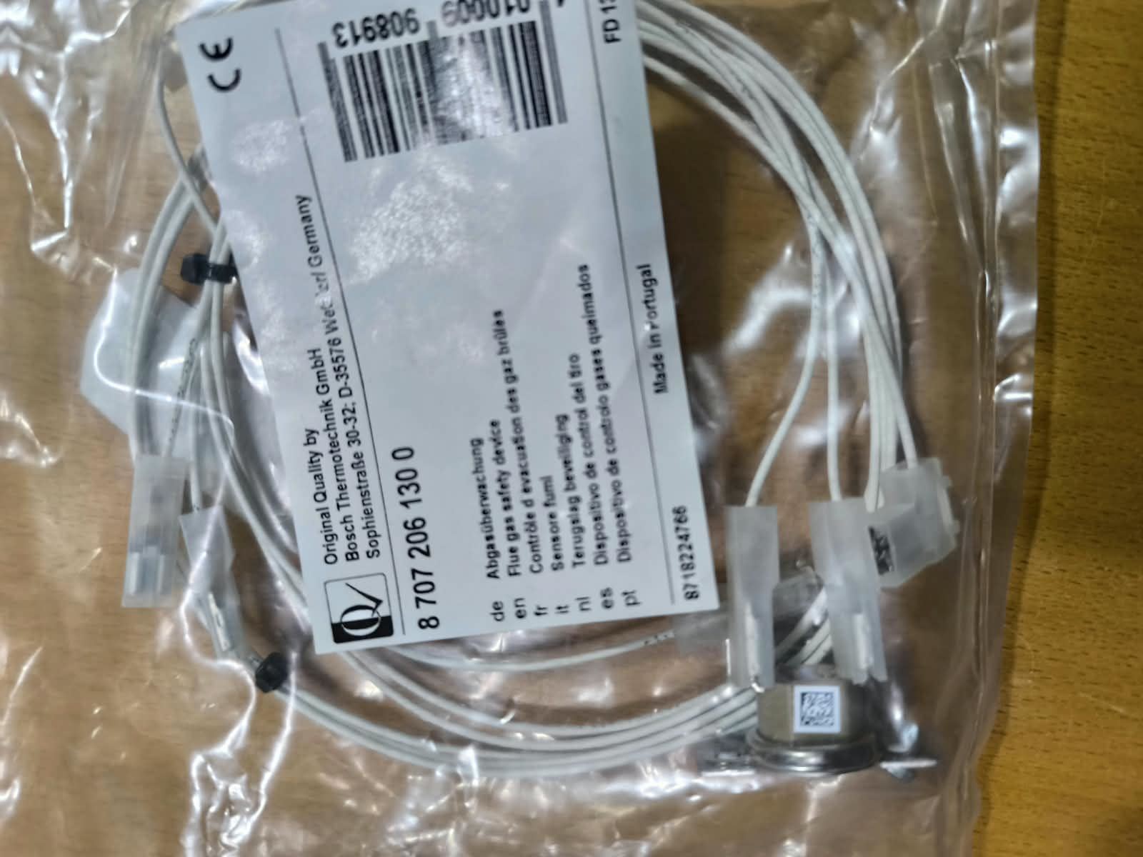TERMOSTATO CALENTADOR JUNKERS + CABLES, 130 ºC, 8755005371 - Imagen 1