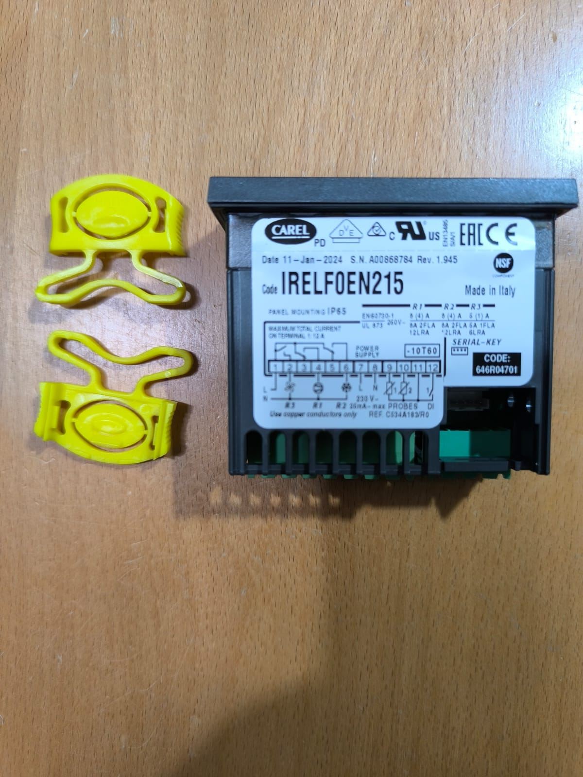 TERMOSTATO DIGITAL 3 RELES CAREL, ELECTROLUX, IRELF0EN215, 091609 - Imagen 2
