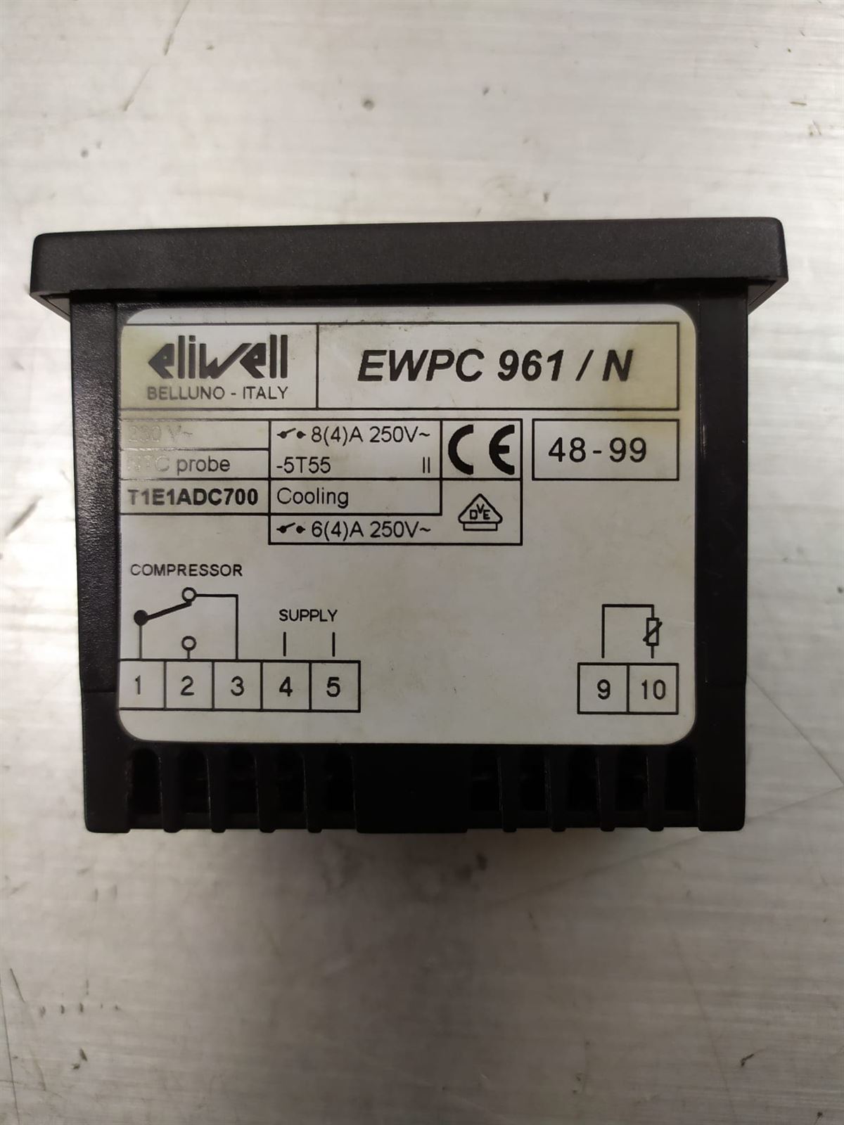 TERMOSTATO DIGITAL ELIWELL, ewpc961, NTC, 230V, 1 RELE, -50+110 ºC, CON SONDA, EWPC961 - Imagen 2