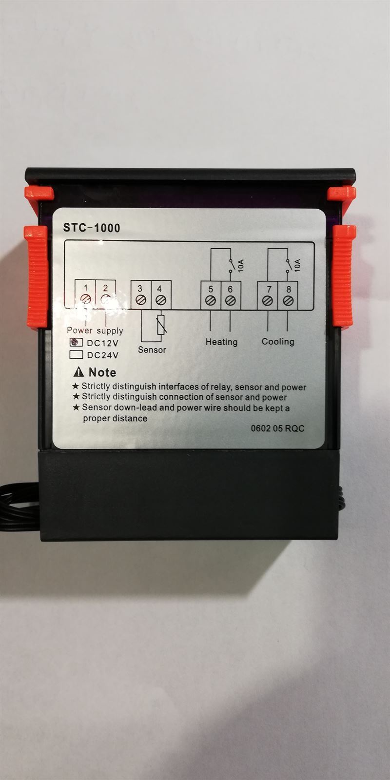 TERMOSTATO DIGITAL FRIGORIFICO, 12V DC, 2 RELE SALIDA PARA FRIO/CALOR, -50+110 ºC, CON SONDA NTC, 86X70MM,255523 - Imagen 1