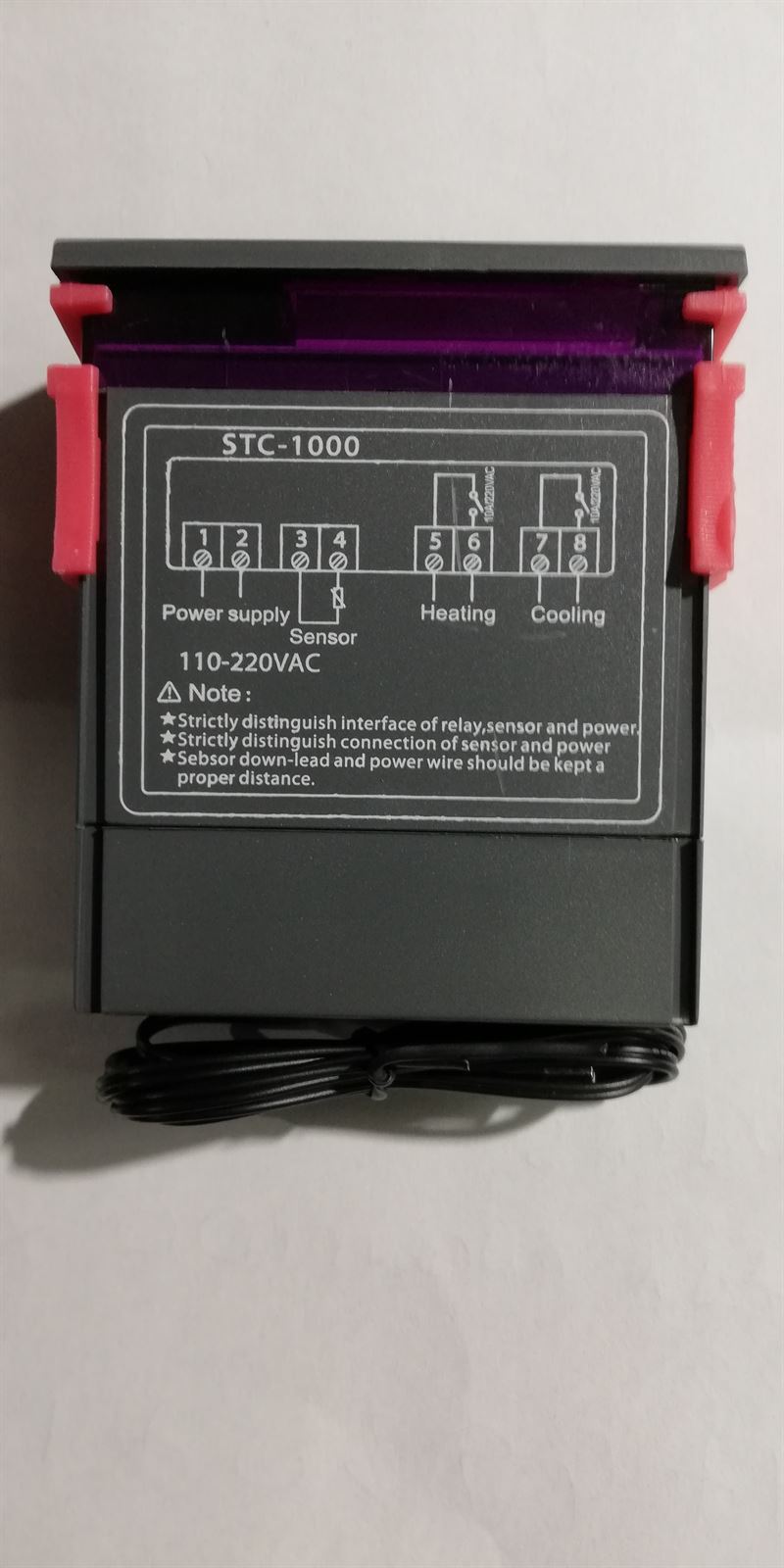 TERMOSTATO DIGITAL FRIGORIFICO, 230V AC, 2 RELE SALIDA PARA FRIO/CALOR, -50+110 ºC, CON SONDA NTC, 86X70MM 255523 - Imagen 2