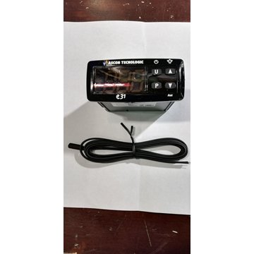 TERMOSTATO DIGITAL FRIGORIFICO TECNOLOGIC tipo E31, CON SONDA NTC 379161, medida de montaje 71x29mm, 230V AC, 1 RELE, -50+110 ºC, 378666 - Imagen 2