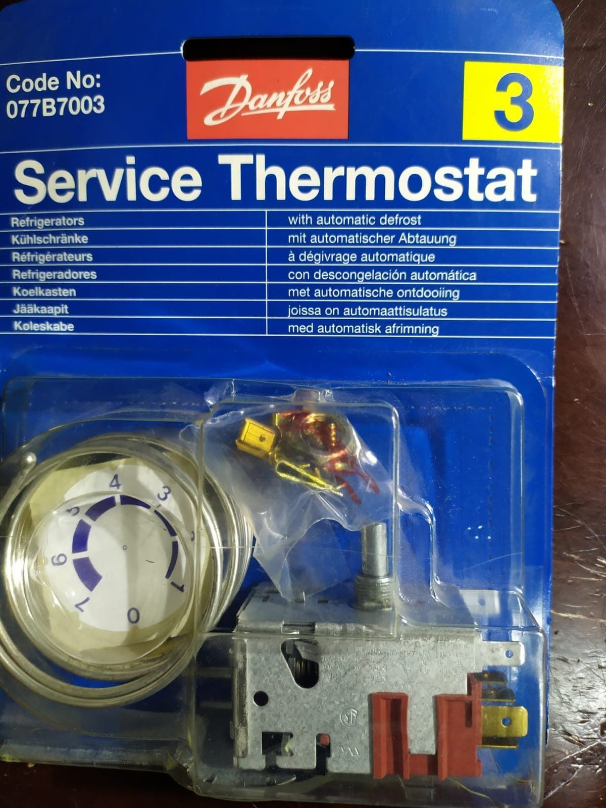 TERMOSTATO FRIGORIFICO FAGOR, 2 PUERTAS, RECAMBIO ALTERNATIVO, DANFOSS, -27 +3,5ºC, CAPILAR 1600MM, AS0037853, - Imagen 1